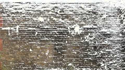 Background scenery, snowing against solid exterior background. Stock Footage 83424893