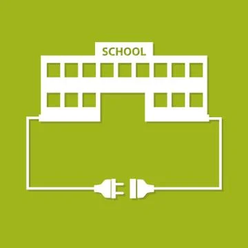 Background with school Stock Illustration