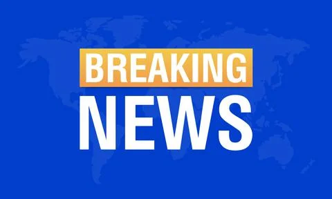 Background screen saver on breaking news. Breaking news on world map background Stock Illustration