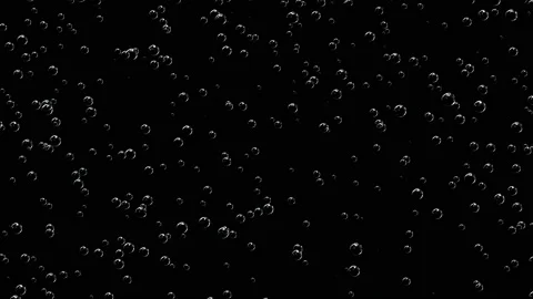 Background screen saver from white bubbles on a dark background. Stock Footage 125164092