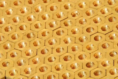 Background of screw-nuts Stock Photos