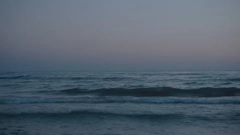 Background of the sea at sunset. Slow motion Stock Footage 158080720