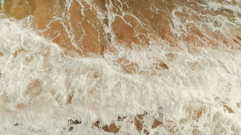 Background of sea waves dying on the beach Stock Footage 105396888
