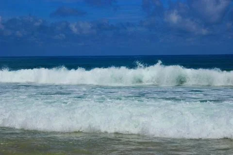 Background sea waves with splashes Stock Photos