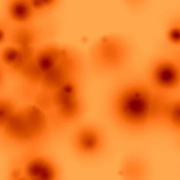 Background with seamless bacteria cells pattern. Colors: red orange, mango ta Stock Illustration