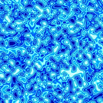 Background with seamless liquid chrome pattern. Colors: sky blue, blue green, Stock Illustration