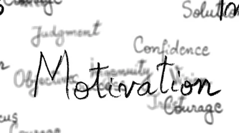 Background - Seamless loop of motivational words with alpha matte Stock Footage 35145766