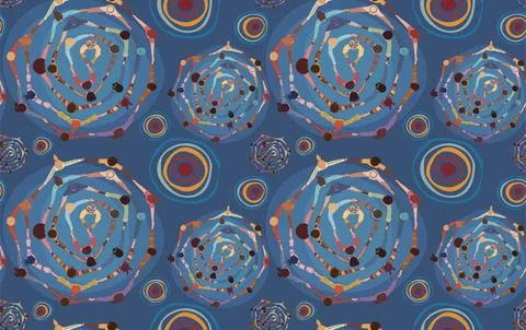 Background seamless pattern diverse people in a circle  holding hands. Diversity Stock Illustration