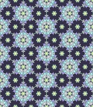 Background with seamless pattern in islamic or indian style Stock Illustration