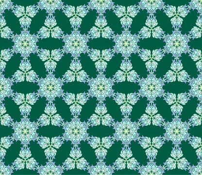 Background with seamless pattern in islamic or indian style Stock Illustration