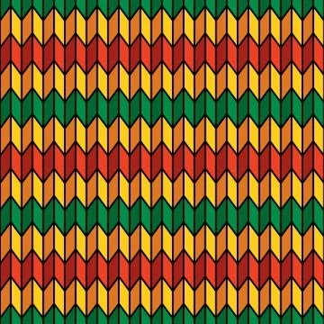 Background seamless pattern in rasta colors Illustrazione stock