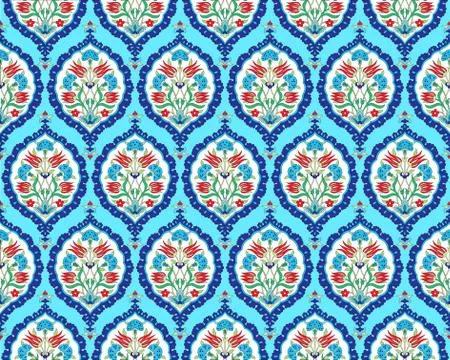 Background with seamless pattern two Stock Illustration