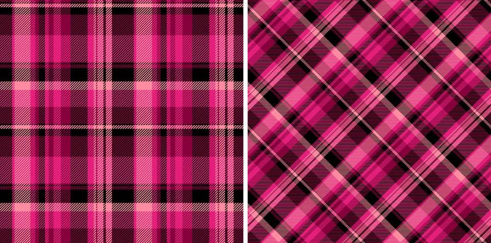Background seamless textile of fabric texture check with a plaid tartan vec.. Stock Illustration