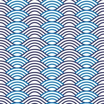 Background with seamless wave pattern Stock Illustration