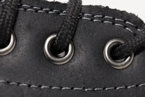 Background of the seams on the boot. macro Stock Photos