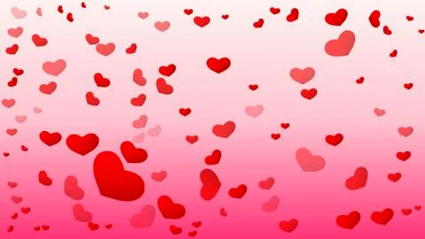 Background of set of hearts Stock Illustration