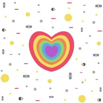 Background  set with LGBTQ. Stock Illustration