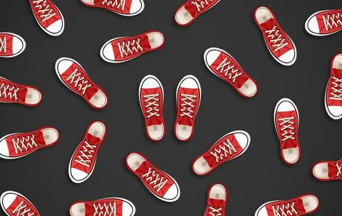 Background from a set of sneakers Stock Illustration
