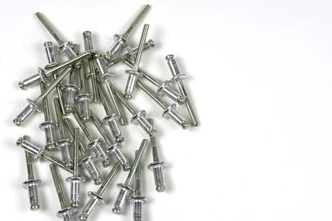 Background from a set of various fasteners Stock Photos