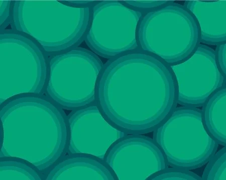 Background set of volumetric light green balls Stock Illustration
