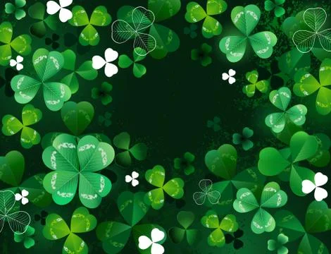 Background with shamrock Stock Illustration