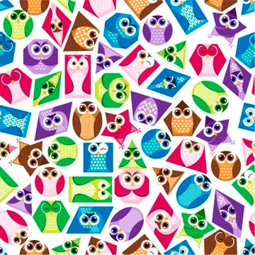 Background  shapes  owl  Stock Illustration