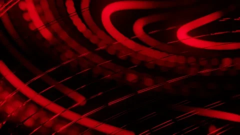 Background of shimmering luminous sinuous lines on a black background. looped ab Stock Footage 189925504