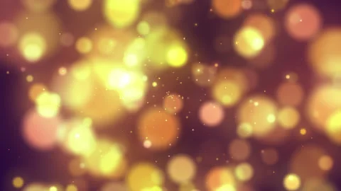 Background with shining golden moving particles and circles on dark backdrop. Stock Footage 143844977