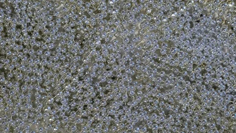 Background from shining silver beads closeup 스톡 동영상 122573657