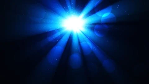 Background with a shining star with rays of light and bokeh, divine radiance Stock Illustration