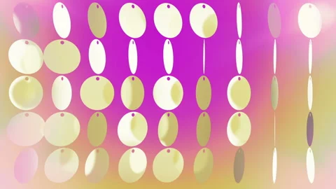 Background with shiny gold circles. Glittering sequins wall. VJ Seamless loop. Stock Footage 95975306