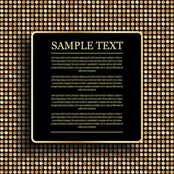 Background with shiny gold sequins. Illustrazione stock