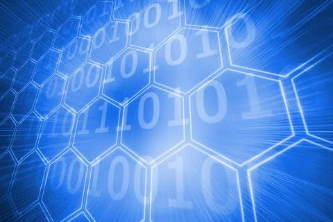 Background with shiny hexagons Stock Illustration