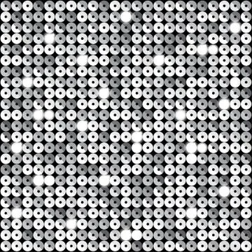 Background with shiny silver sequins. Illustrazione stock