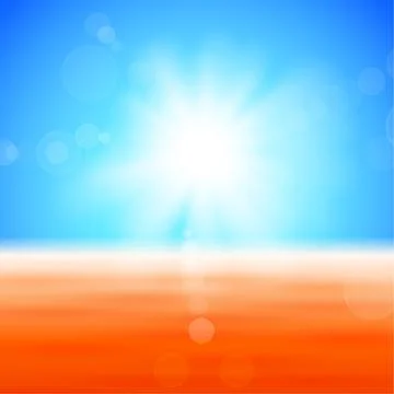 Background with shiny sun over the field Illustrazione stock