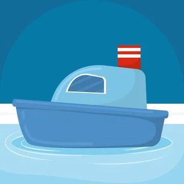 Background ship toys vector illustration Stock Illustration