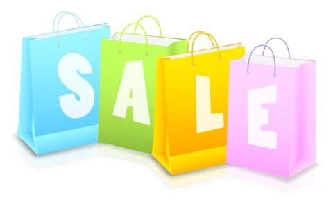 Background with shopping bag Illustrazione stock