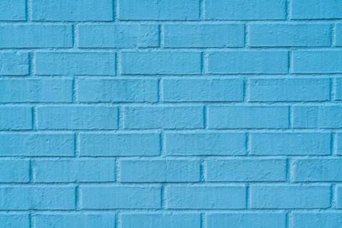 Background shot of flat blue brick wall Stock Photos