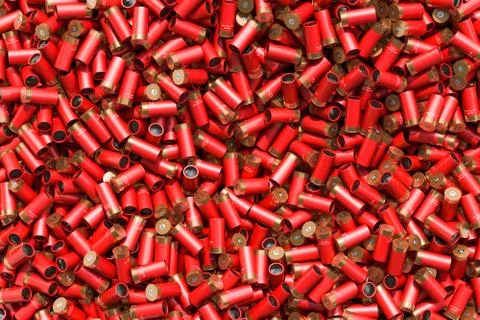 Background from shotgun shells, 3D rendering Stock Illustration