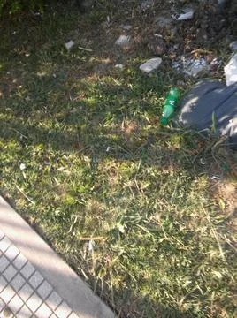 Background of a sidewalk with different city elements in daylight Fotos Stock