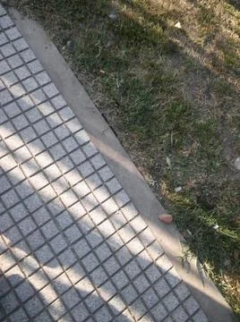 Background of a sidewalk with different city elements in daylight Fotos Stock