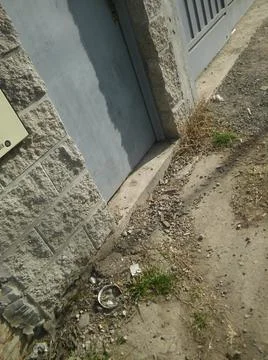 Background of a sidewalk with different elements Fotos Stock