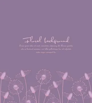 Background from silhouettes of flowers Stock Illustration