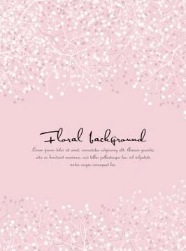 Background from silhouettes of flowers Stock Illustration