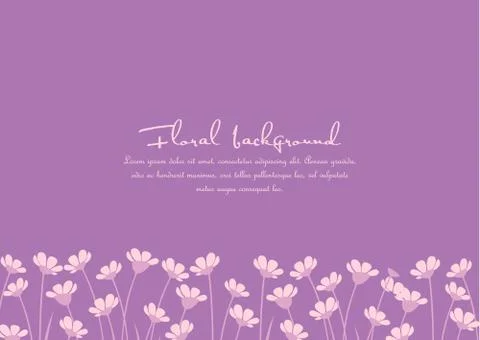 Background from silhouettes of flowers Stock Illustration