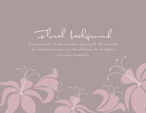 Background from silhouettes of flowers Stock Illustration