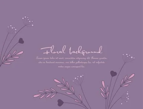 Background from silhouettes of flowers Stock Illustration