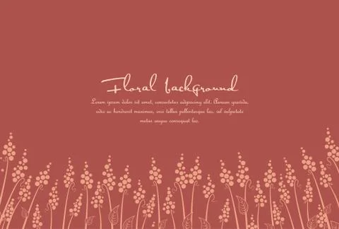 Background from silhouettes of flowers Stock Illustration