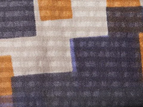 Background - silk fabric with geometric pattern textile background - silk ... Stock Photos