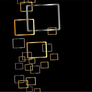 Background with silver and golden rectangles Stock Illustration